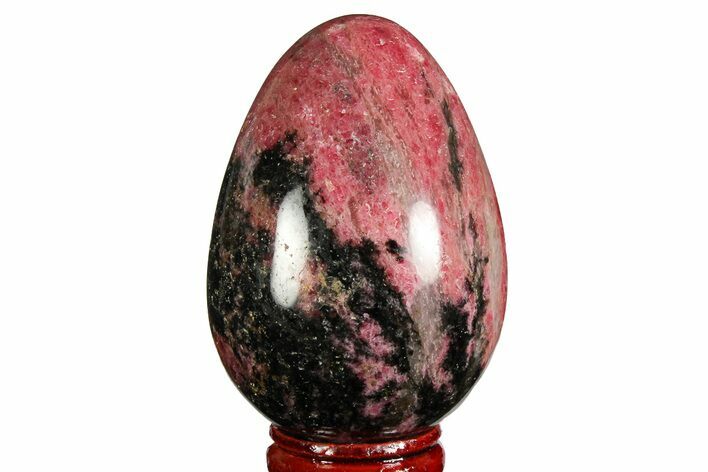 Polished Rhodonite Egg - Madagascar #172485